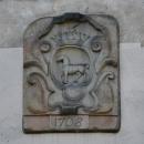 Sucha Beskidzka coat of arms on castle wall